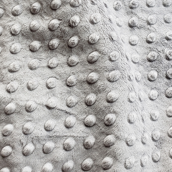 Grey Minky Dimple Dots Fabric By The Yard - Picture 7 of 8
